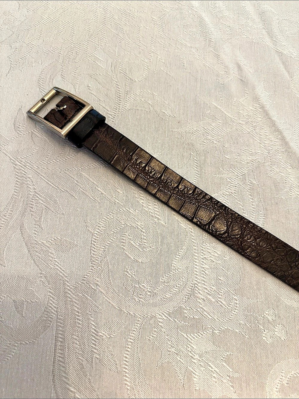 Prada Leather Belt in Dark Brown